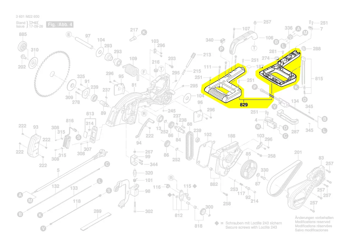 poignée porte interrupteur réf. 1 609 B05 012 Bosch